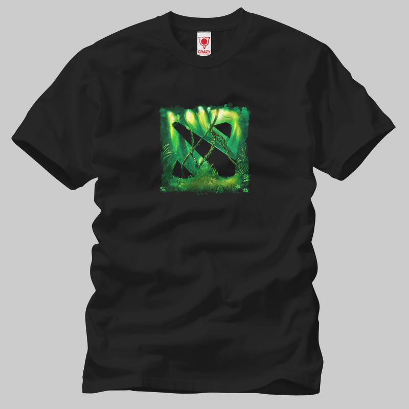 TSEC059501, Crazy, Dota Logo Grass, Baskılı Erkek Tişört