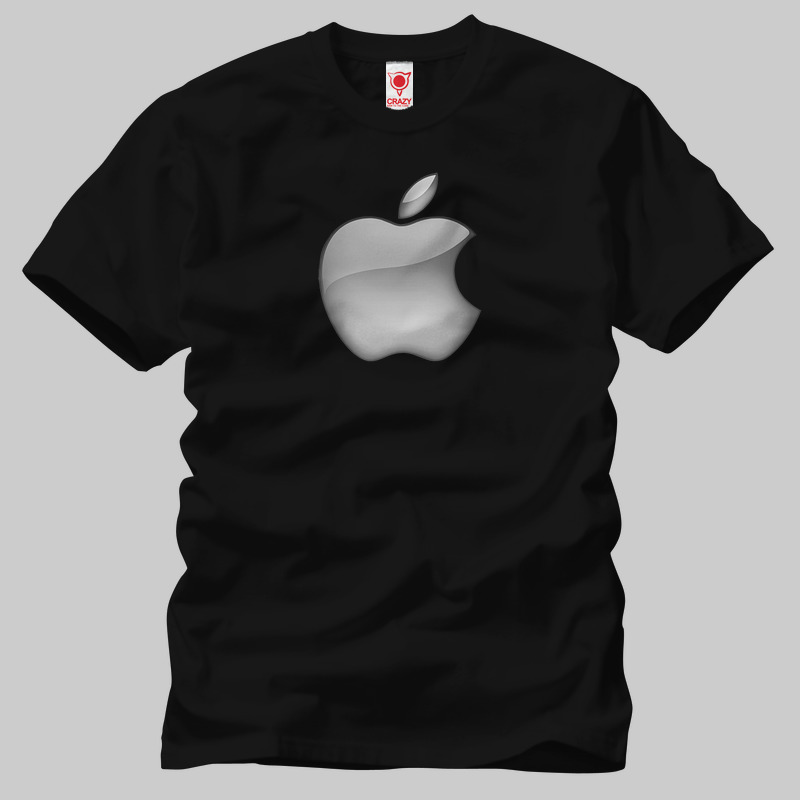 TSEC059401, Crazy, Apple Logo 3d, Baskılı Erkek Tişört