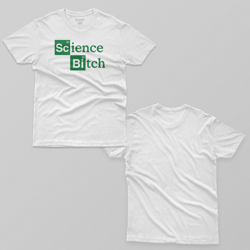 TSEC064806, Crazy, Breaking Bad: Science Bit**, Baskılı Erkek Tişört