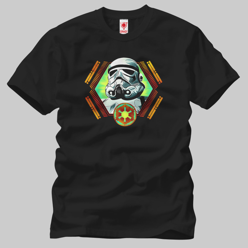 TSEC067001, Crazy, Star Wars: Trooper Emblem, Baskılı Erkek Tişört