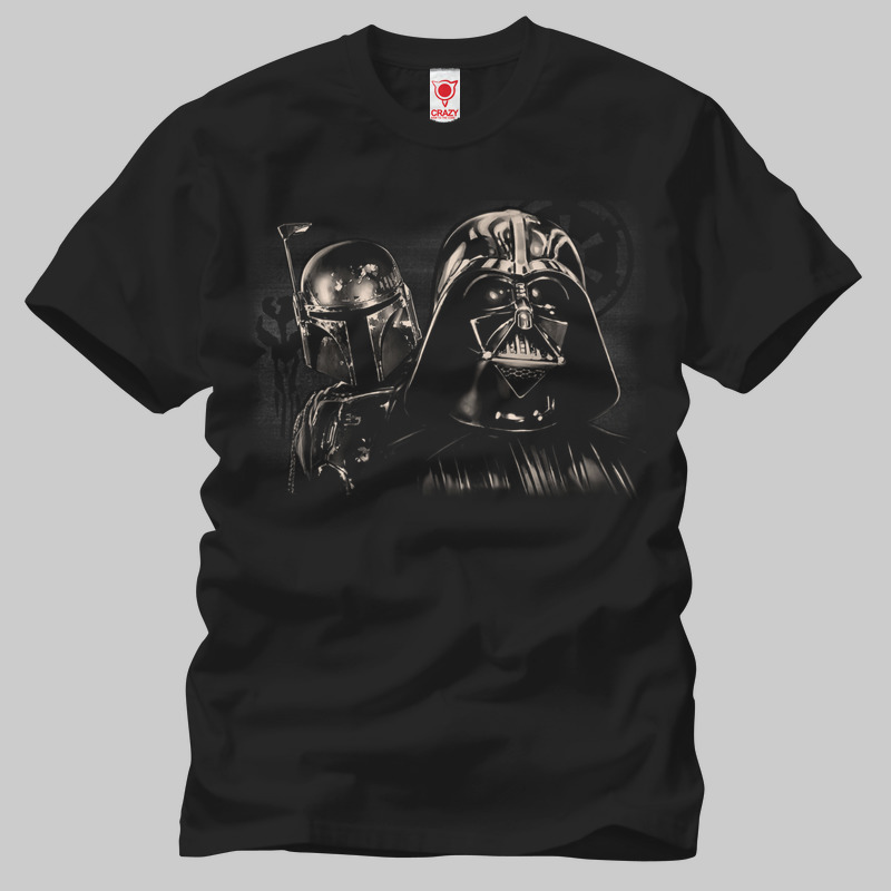 TSEC067301, Crazy, Star Wars: Darth Vader and Boba Fett, Baskılı Erkek Tişört
