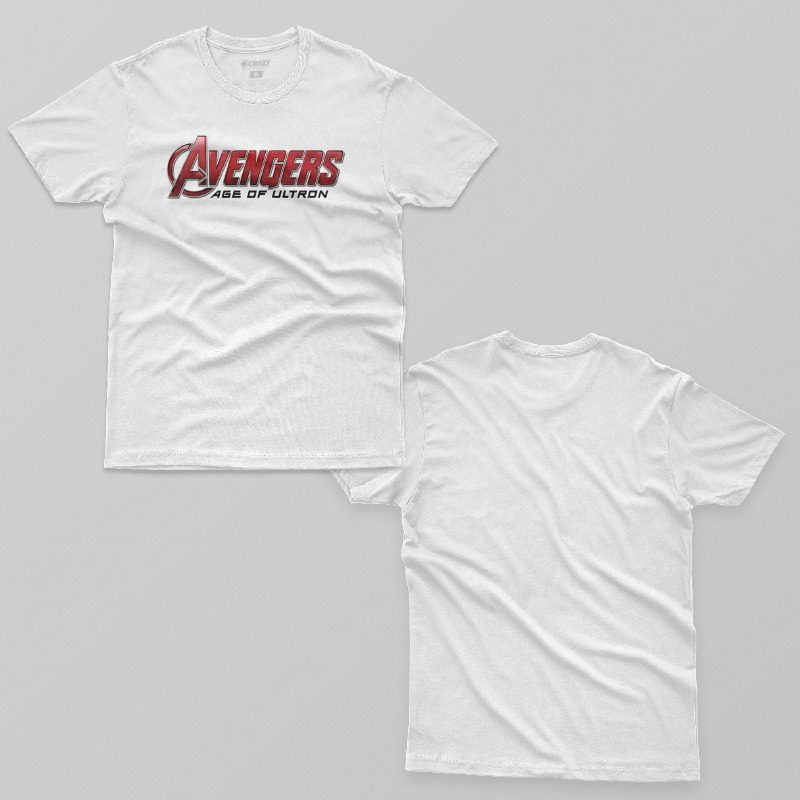 TSEC067806, Crazy, Avengers: Age Of Ultron Logo, Baskılı Erkek Tişört