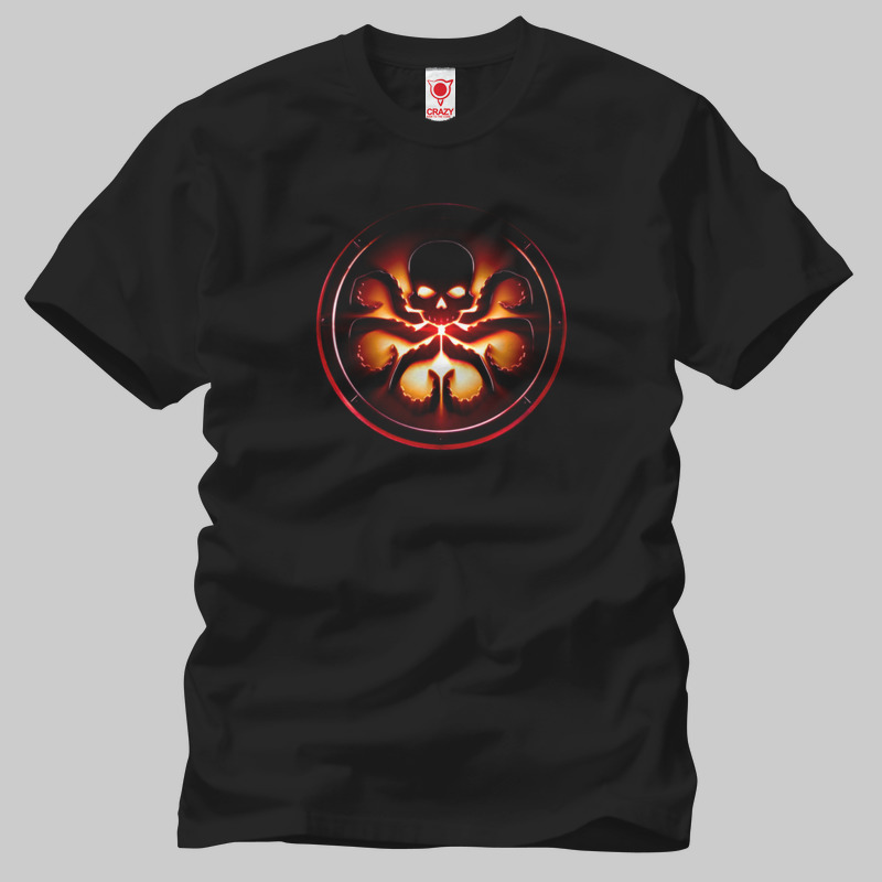 TSEC069501, Crazy, Hydra Fire Logo, Baskılı Erkek Tişört