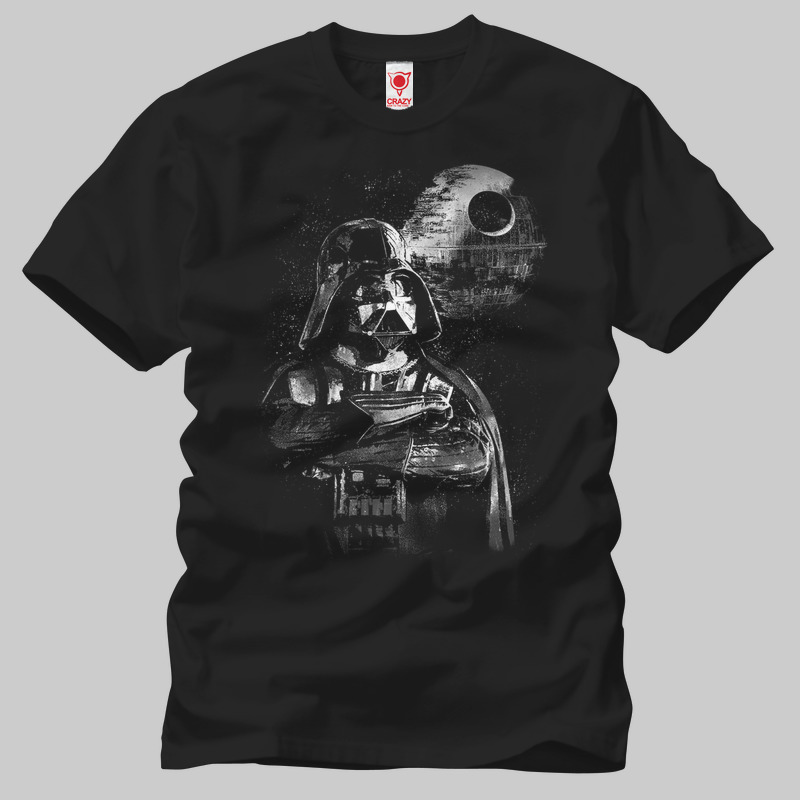 TSEC073101, Crazy, Star Wars: Darth Vader Death Star, Baskılı Erkek Tişört
