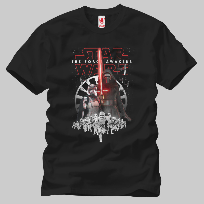 TSEC073501, Crazy, Star Wars: First Order Awakened, Baskılı Erkek Tişört