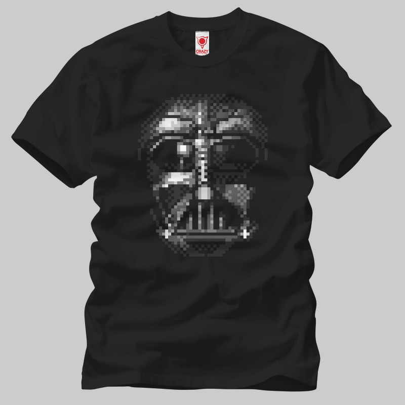 TSEC074701, Crazy, Star Wars: Vader Pixel Face, Baskılı Erkek Tişört