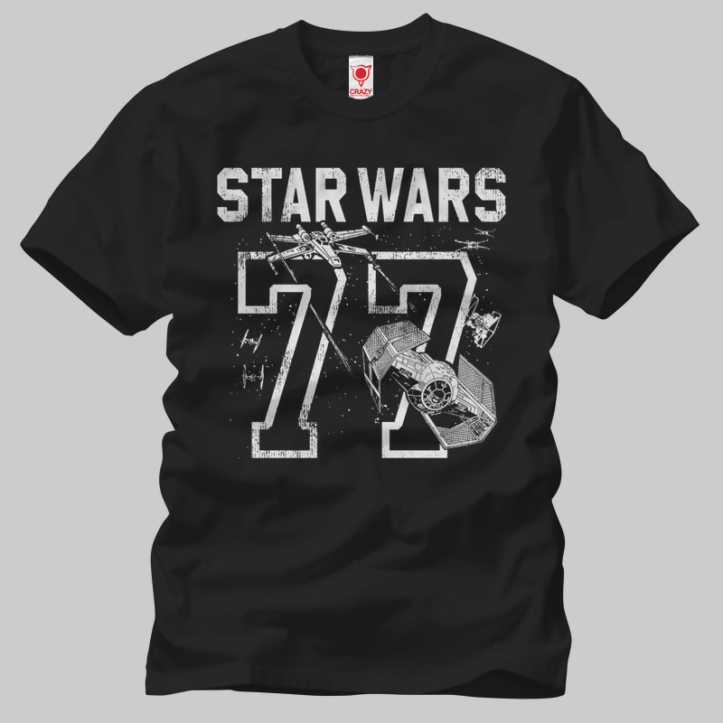 TSEC081401, Crazy, Star Wars: 77 Atletic Print, Baskılı Erkek Tişört