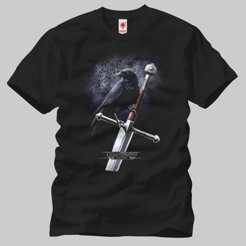TSEC085101, Crazy, Game Of Thrones: Raven, Baskılı Erkek Tişört