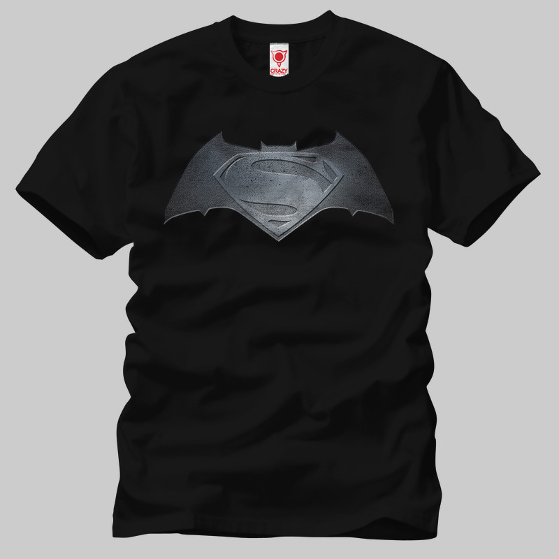 TSEC099701, Crazy, Batman vs Superman Metal Logo, Baskılı Erkek Tişört