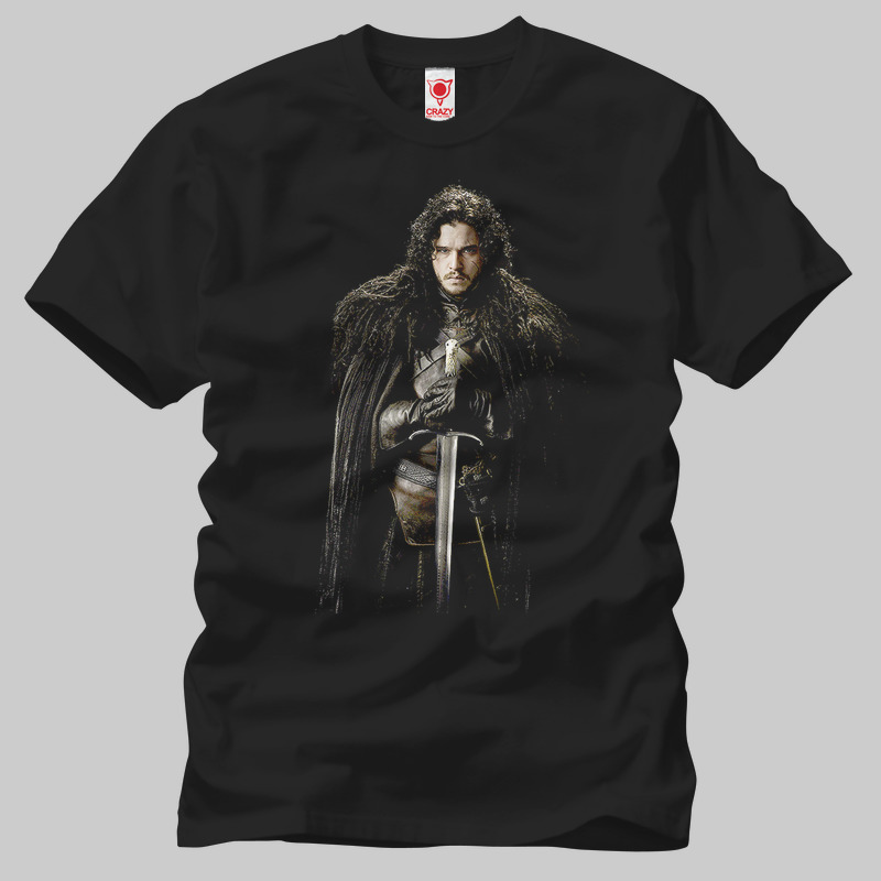 TSEC109301, Crazy, Game Of Thrones: Jon Snow Sword, Baskılı Erkek Tişört