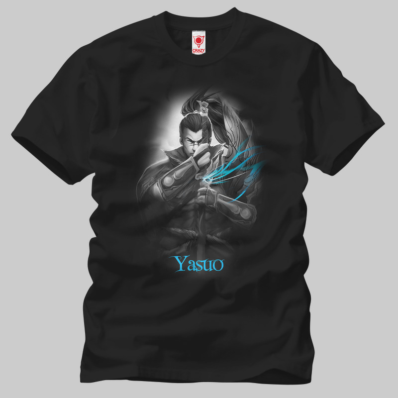 TSEC109001, Crazy, League Of Legends: Yasuo, Baskılı Erkek Tişört