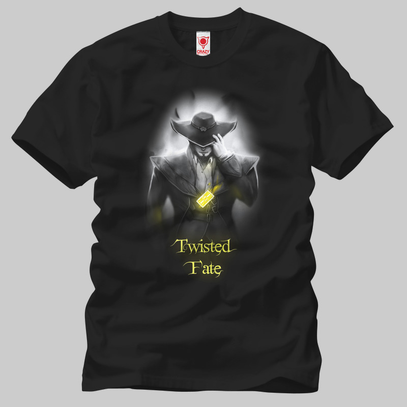 TSEC108901, Crazy, League Of Legends: Twisted Fate, Baskılı Erkek Tişört