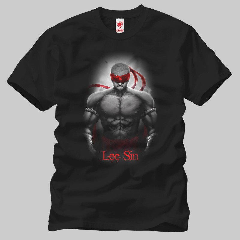 TSEC108501, Crazy, League Of Legends: Lee Sin, Baskılı Erkek Tişört