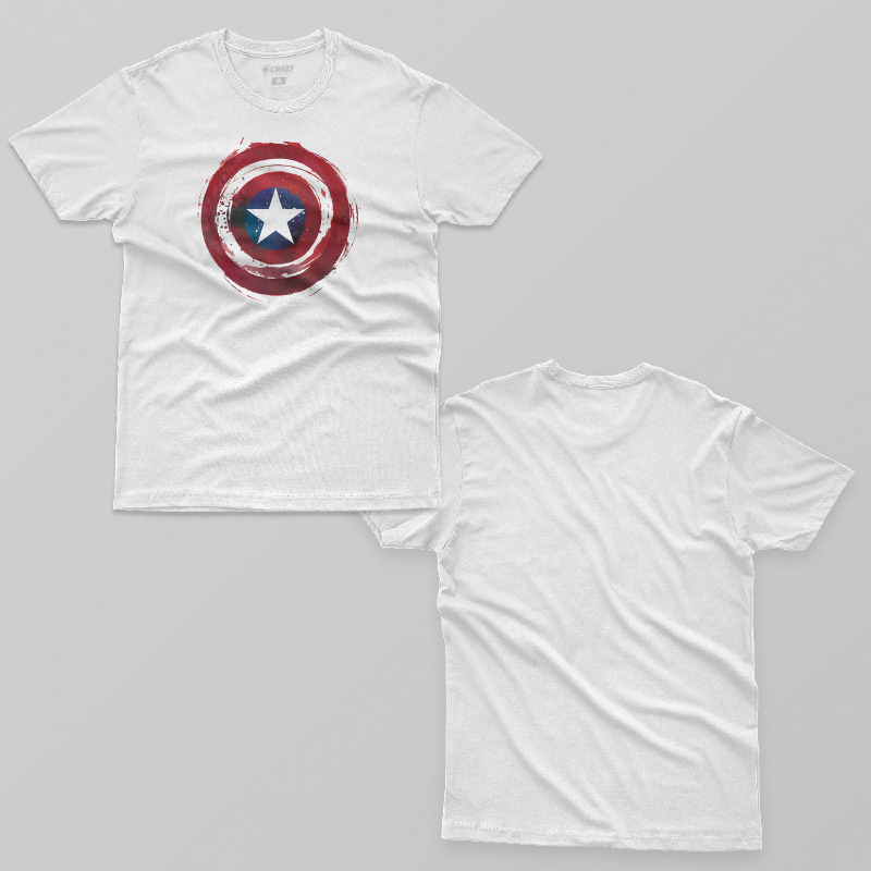 TSEC096106, Crazy, Captain America Icon Distort, Baskılı Erkek Tişört
