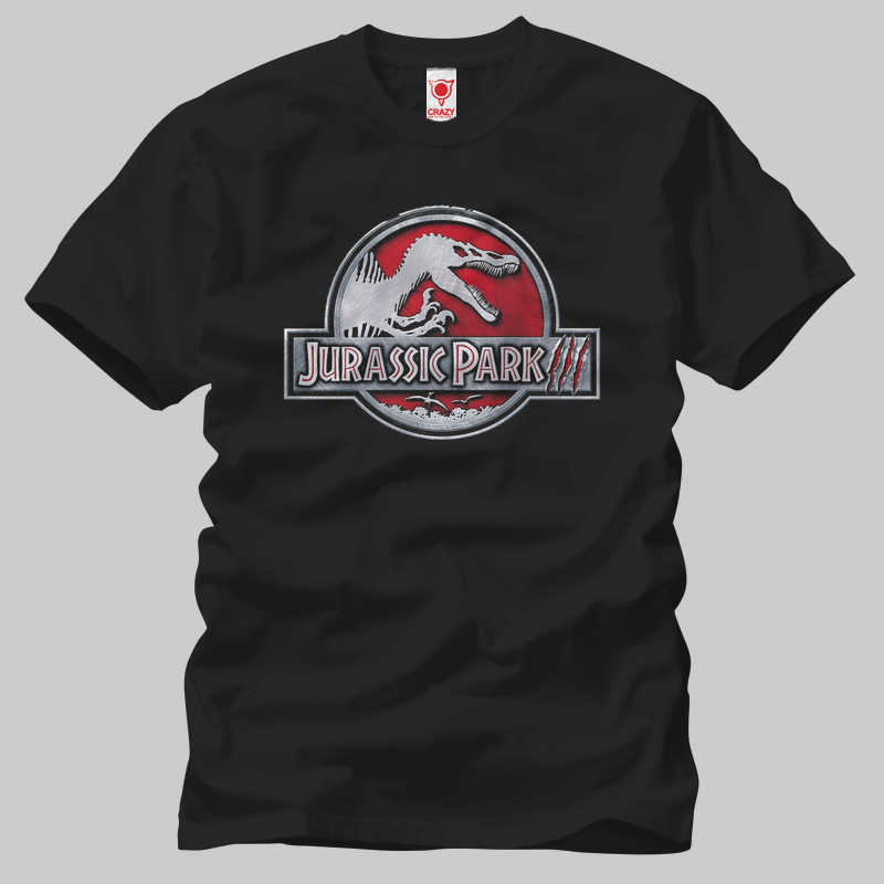 TSEC115401, Crazy, Jurassic Park 3 Logo, Baskılı Erkek Tişört