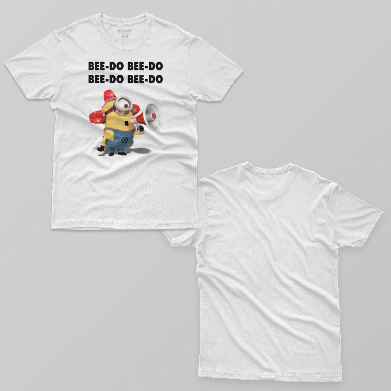 TSEC088306, Crazy, Minion Bee-Do Bee-Do, Baskılı Erkek Tişört