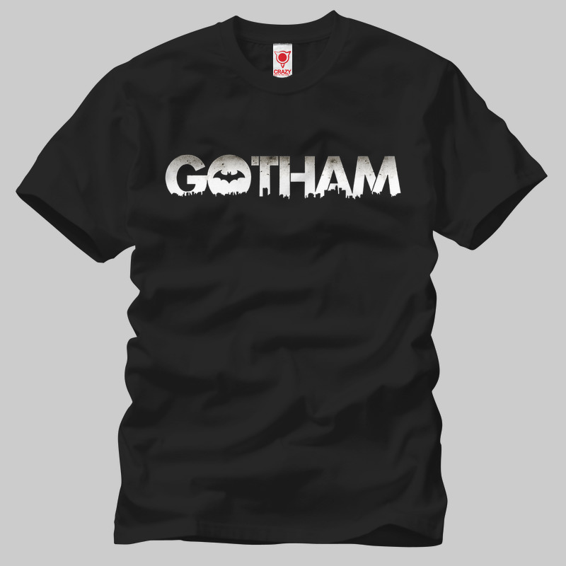 TSEC116801, Crazy, Gotham City, Baskılı Erkek Tişört