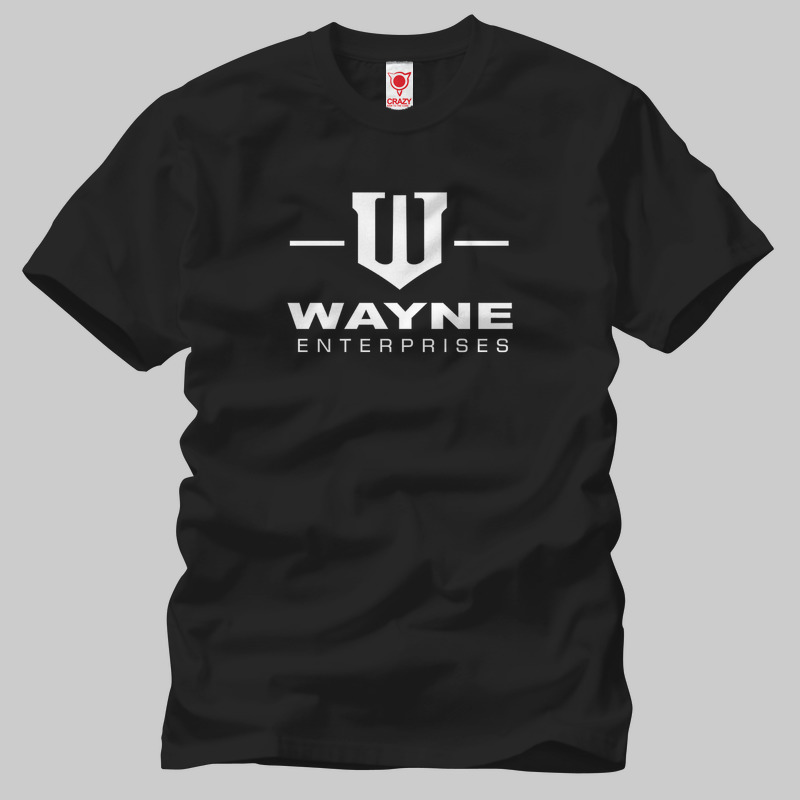 TSEC116901, Crazy, Wayne Enterprise Logo, Baskılı Erkek Tişört