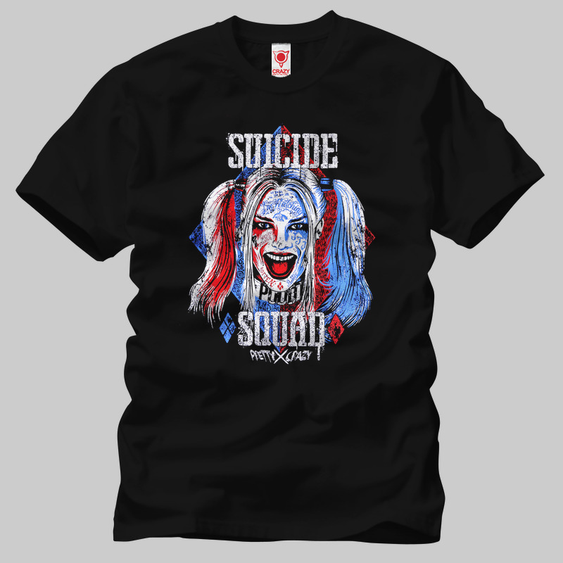 TSEC117301, Crazy, Suicide Squad: Harley Quinn Pretty Crazy, Baskılı Erkek Tişört