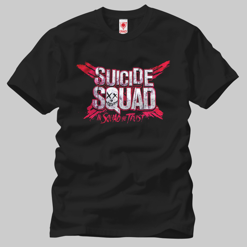 TSEC117901, Crazy, Suicide Squad Logo, Baskılı Erkek Tişört