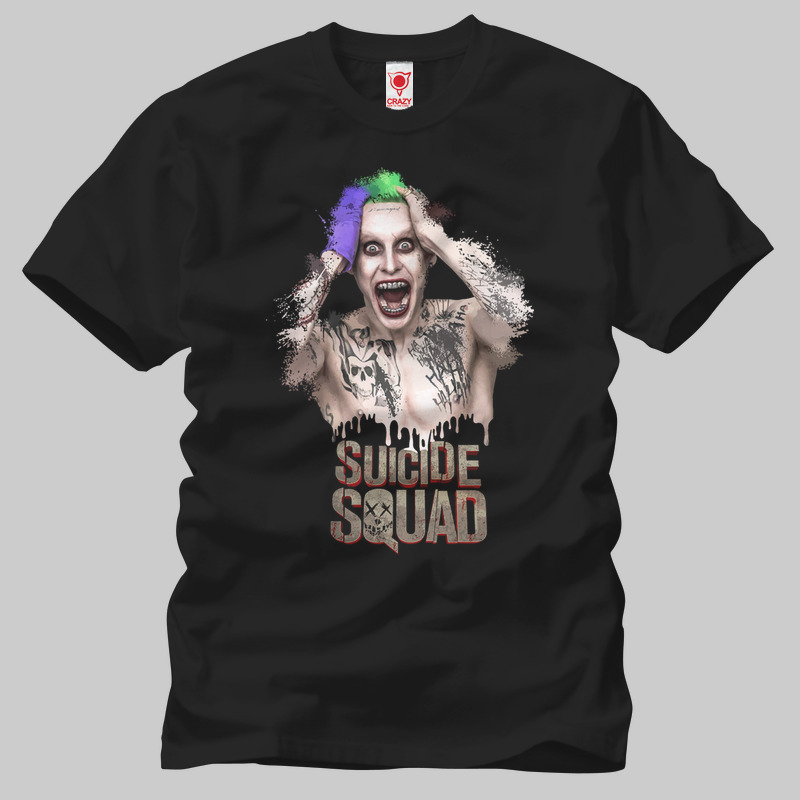 TSEC122201, Crazy, Suicide Squad: Splash Of Maddness, Baskılı Erkek Tişört
