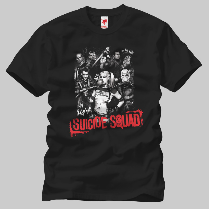 TSEC122901, Crazy, Suicide Squad: Grunge Group, Baskılı Erkek Tişört