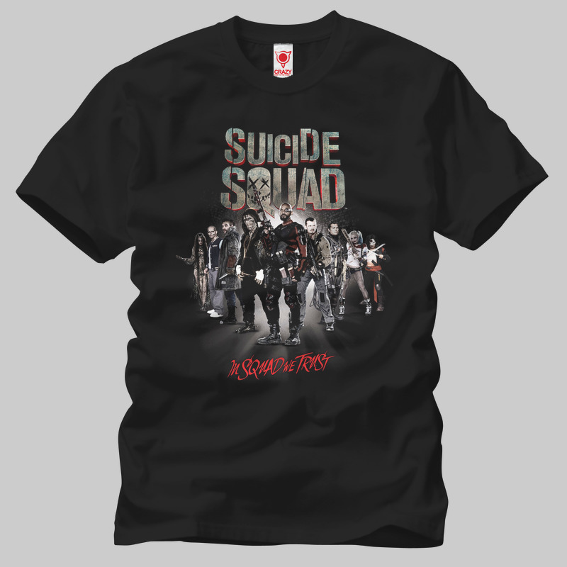 TSEC124601, Crazy, Suicide Squad: Task Force X, Baskılı Erkek Tişört