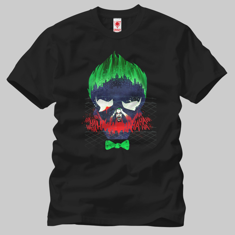 TSEC125001, Crazy, Suicide Squad: Joker Icon HAHA, Baskılı Erkek Tişört