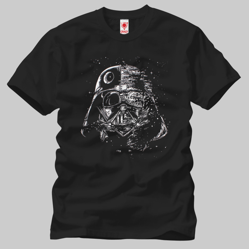TSEC097501, Crazy, Star Wars: Darth Vader Death Star, Baskılı Erkek Tişört