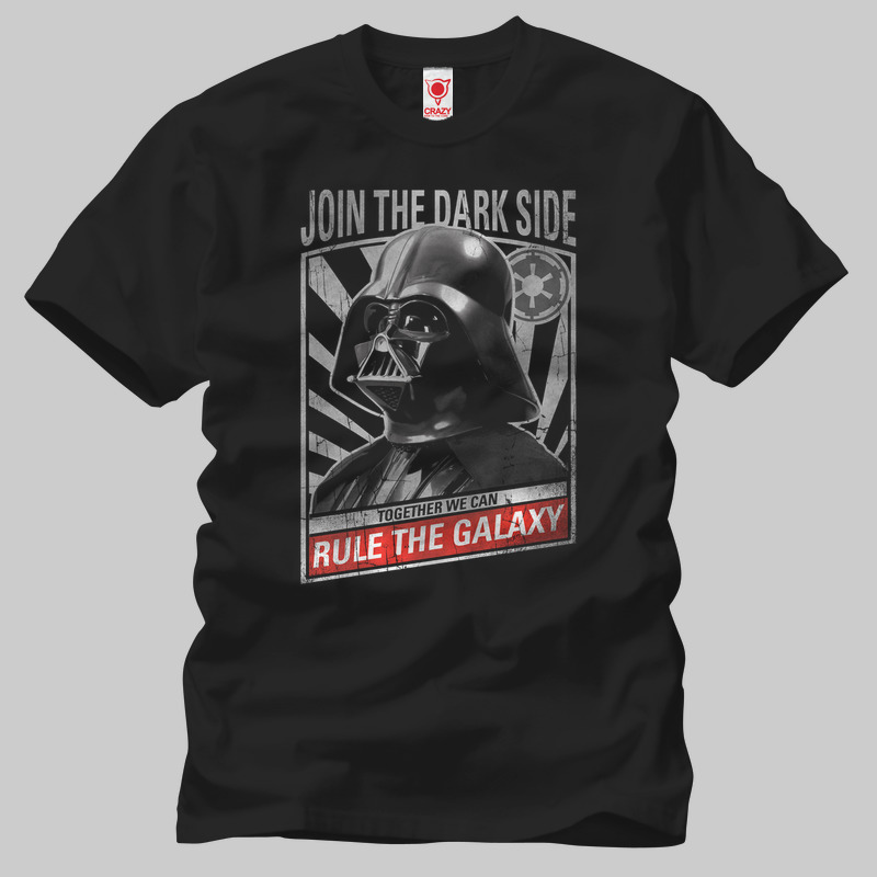 TSEC097901, Crazy, Star Wars: Darth Vader Rule The Galaxy, Baskılı Erkek Tişört