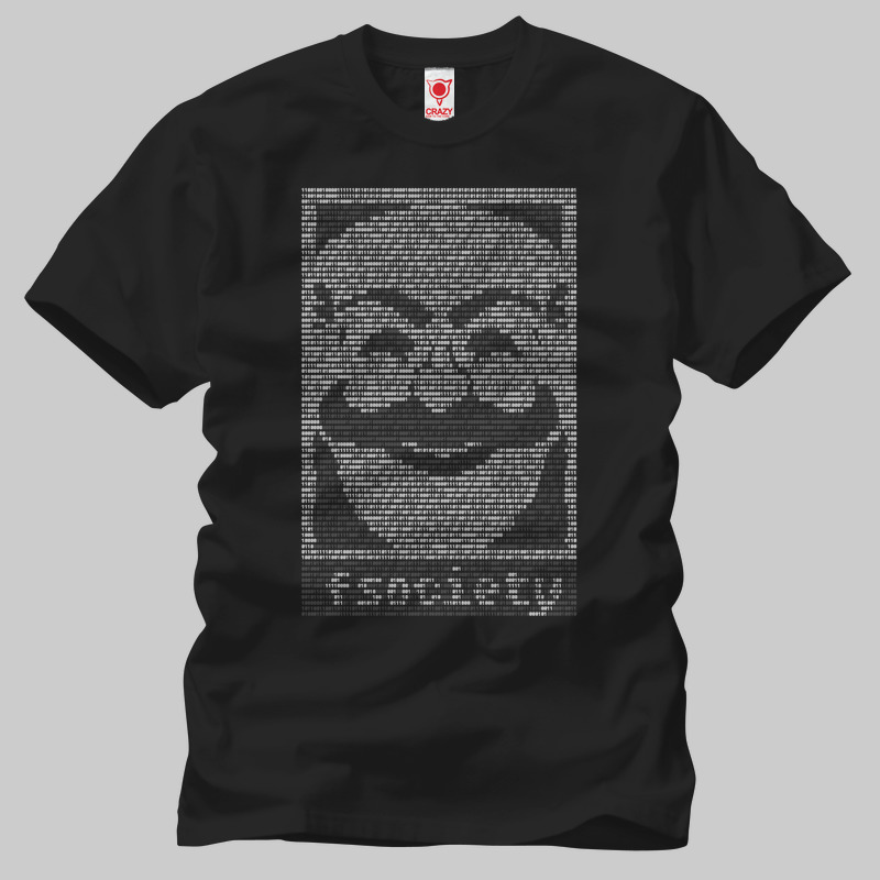 TSEC125401, Crazy, Mr. Robot: Binary Dump, Baskılı Erkek Tişört
