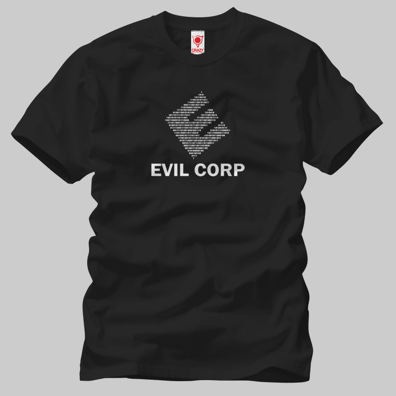 TSEC125501, Crazy, Mr. Robot: Evil Corp, Baskılı Erkek Tişört