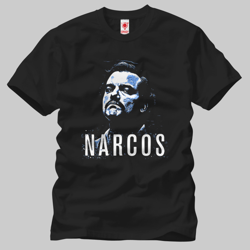 TSEC126201, Crazy, Narcos: Pablo Face, Baskılı Erkek Tişört