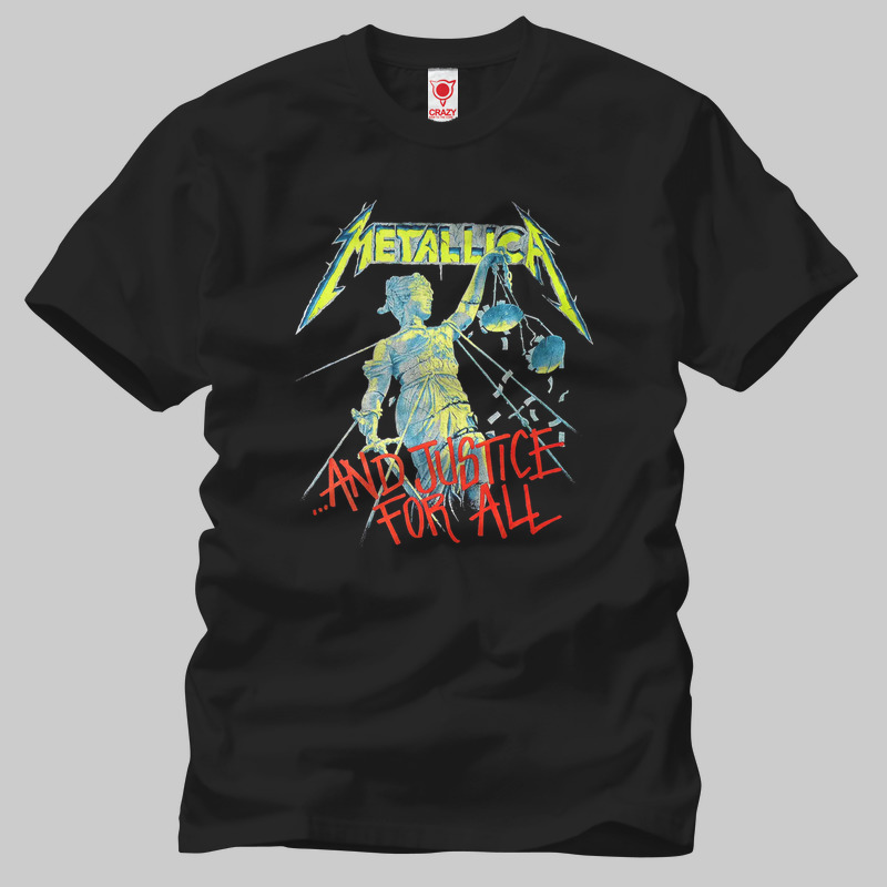 TSEC129401, Crazy, Metallica: And Justice For All, Baskılı Erkek Tişört