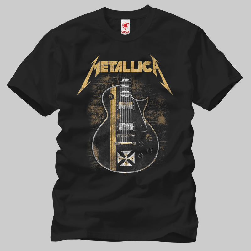 TSEC130501, Crazy, Metallica: Hetfield Guitar, Baskılı Erkek Tişört