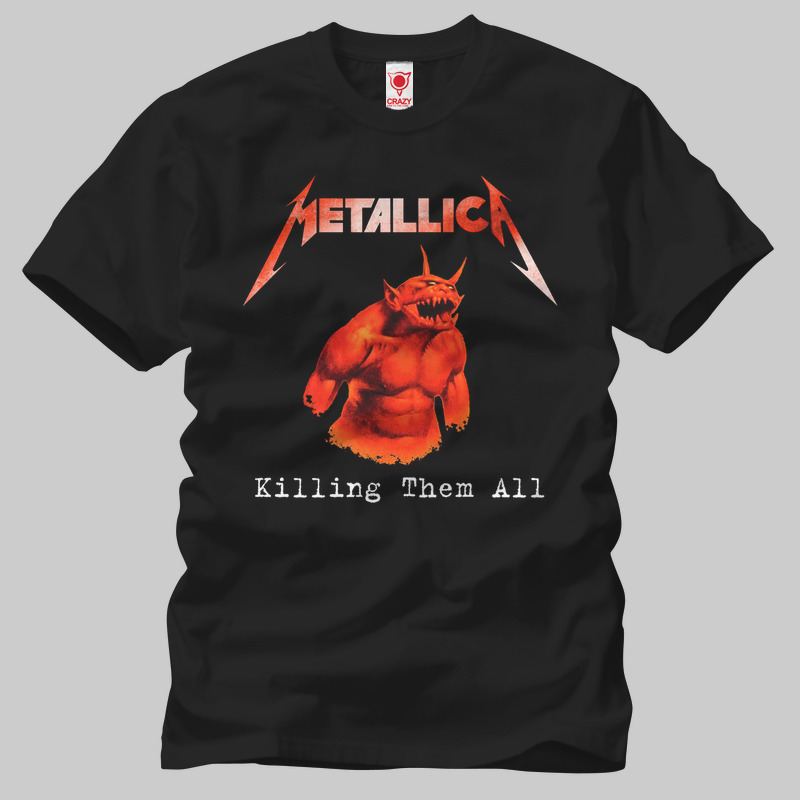 TSEC130801, Crazy, Metallica: Killing Them All, Baskılı Erkek Tişört