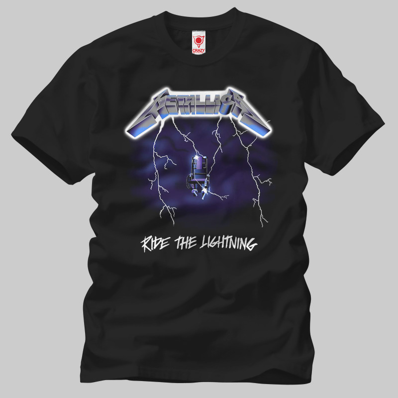 TSEC131401, Crazy, Metallica: Ride The Lightning, Baskılı Erkek Tişört
