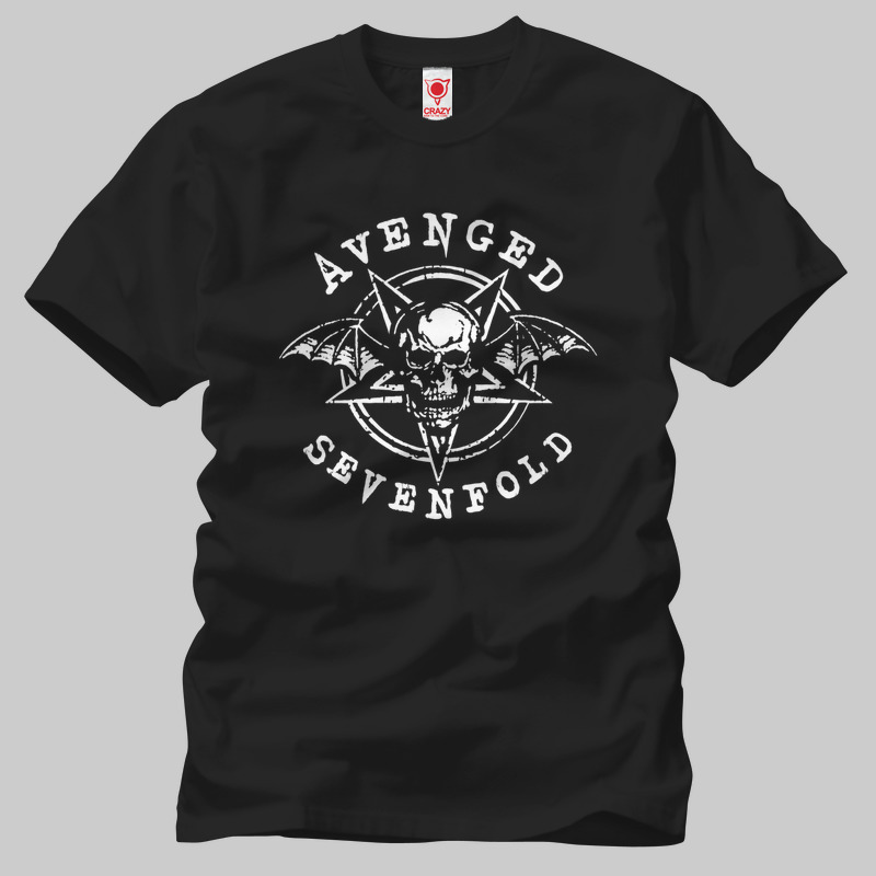 TSEC132601, Crazy, Avenged Sevenfold: Pent Up, Baskılı Erkek Tişört
