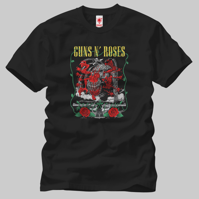 TSEC134701, Crazy, Guns N Roses: Appetite Creature And Pistols, Baskılı Erkek Tişört