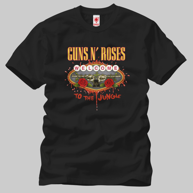 TSEC135401, Crazy, Guns N Roses: Wellcome To The Jungle, Baskılı Erkek Tişört