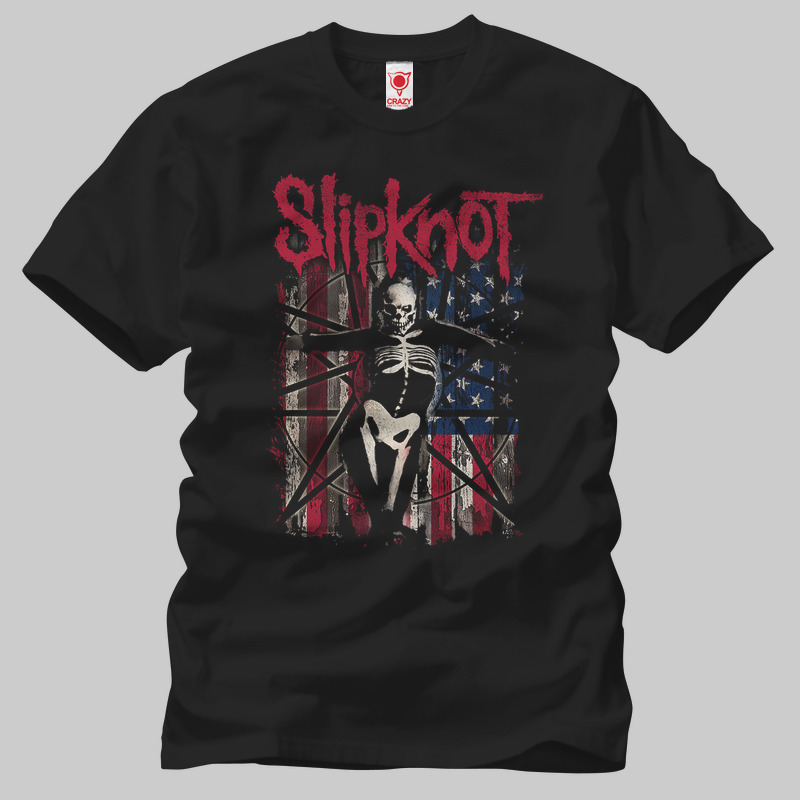 TSEC136301, Crazy, Slipknot: American Gothic, Baskılı Erkek Tişört
