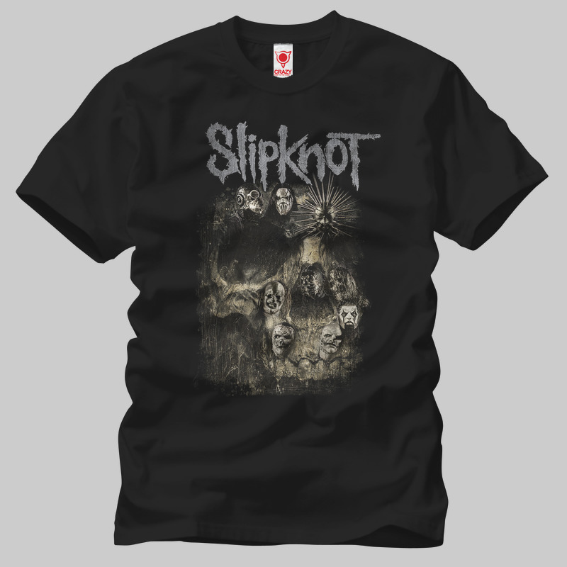 TSEC137601, Crazy, Slipknot: Skull Group, Baskılı Erkek Tişört