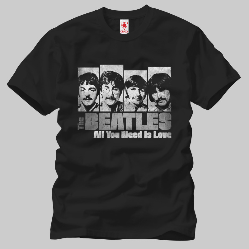 TSEC138201, Crazy, The Beatles: All You Need Is Love, Baskılı Erkek Tişört