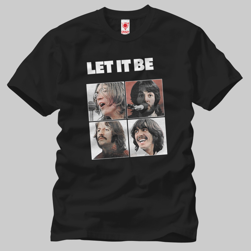 TSEC138501, Crazy, The Beatles: Let It Be, Baskılı Erkek Tişört