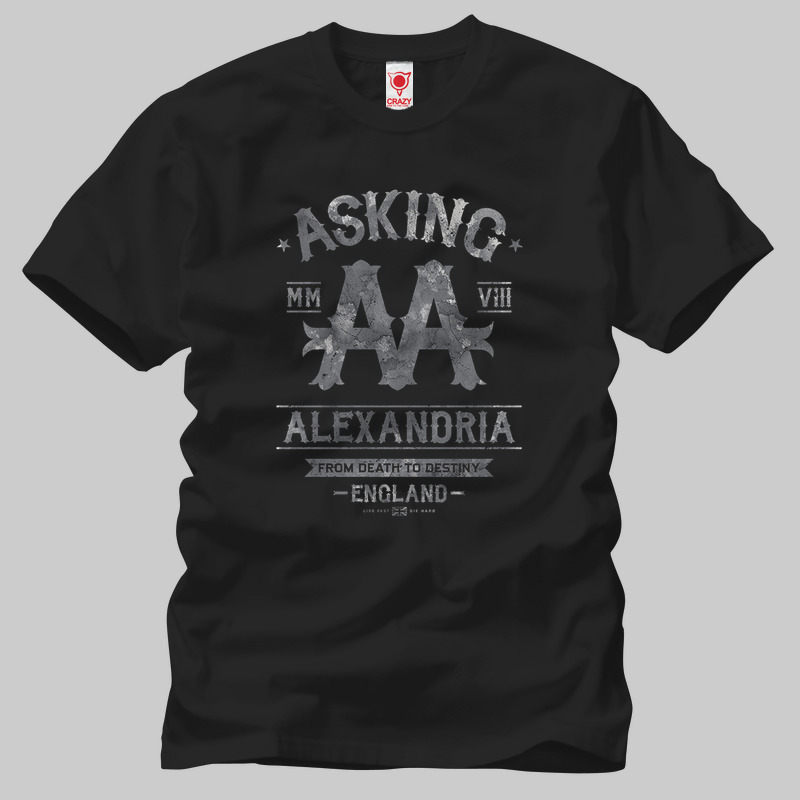 TSEC140201, Crazy, Asking Alexandria Black Label, Baskılı Erkek Tişört