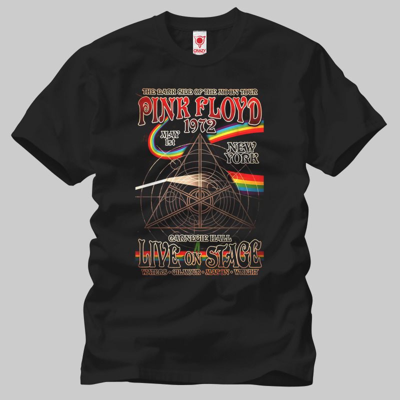 TSEC141201, Crazy, Pink Floyd: The Dark Side Of The Moon Tour, Baskılı Erkek Tişört