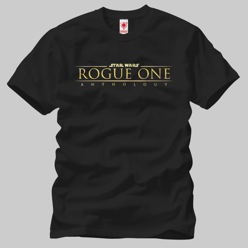 TSEC141701, Crazy, Star Wars: Rogue One Logo, Baskılı Erkek Tişört