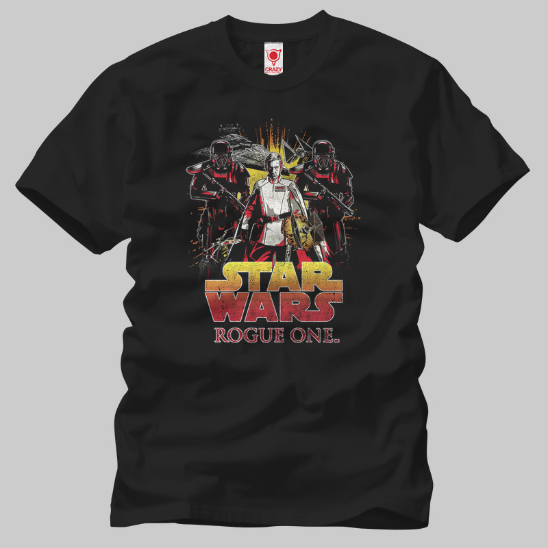 TSEC144401, Crazy, Star Wars: Rogue One Krennics Crew, Baskılı Erkek Tişört