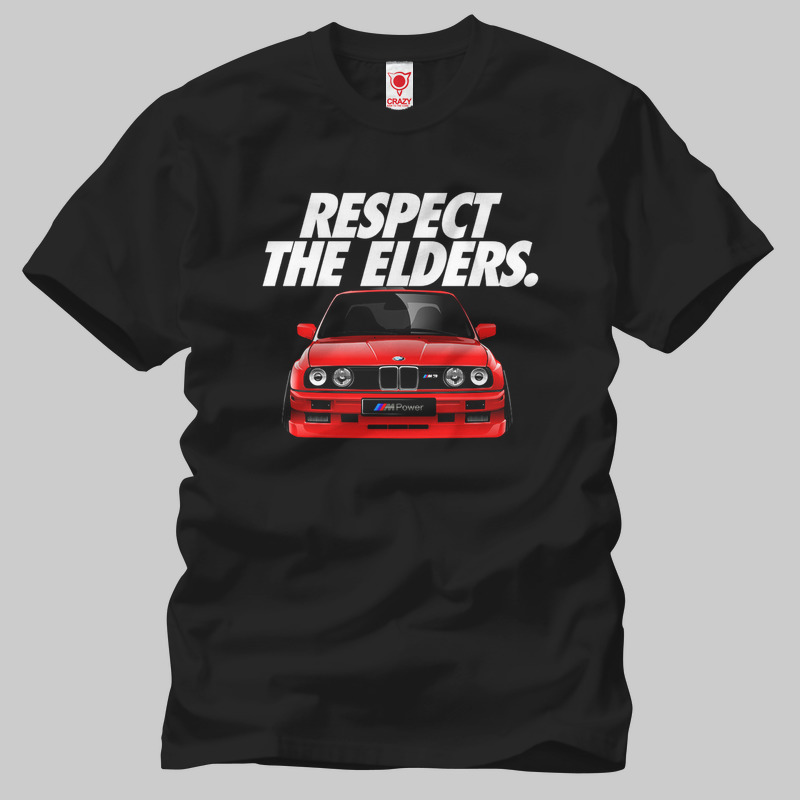 TSEC170001, Crazy, Bmw Respect The Elders, Baskılı Erkek Tişört