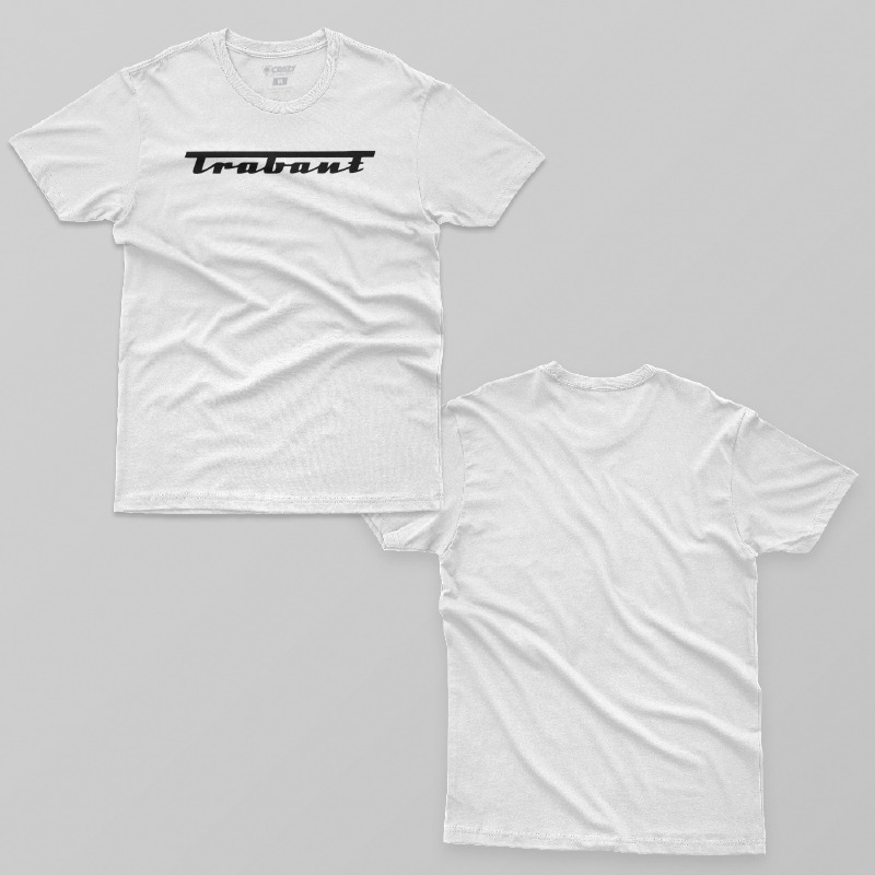 TSEC174706, Crazy, Trabant Logo, Baskılı Erkek Tişört